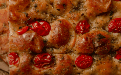 Focaccia italiana con pimientos del piquillo Jorge Bujanda