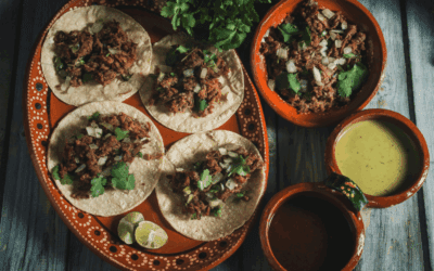 Tacos de sardinas picantes con pico de gallo
